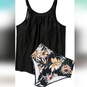 SUUKSESS 2 Piece Mesh Tankini Swimsuit